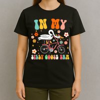 Groovy In My Silly Goose Era Funny Duck Saying Goose Meme T-Shirt