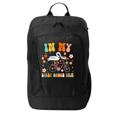 Groovy In My Silly Goose Era Funny Duck Saying Goose Meme City Backpack