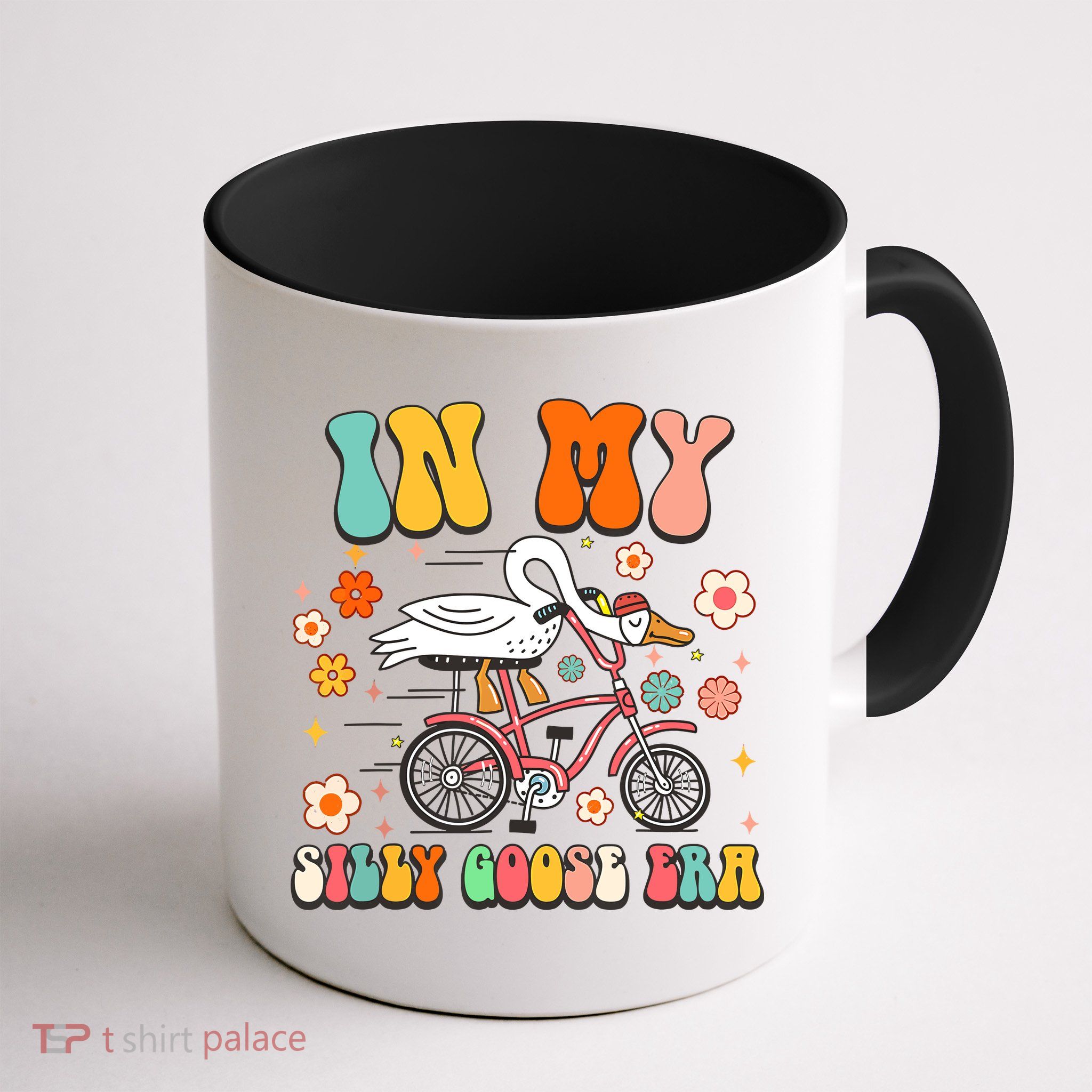 Groovy In My Silly Goose Era Funny Duck Saying Goose Meme Mug