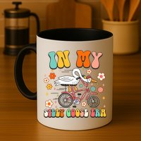 Groovy In My Silly Goose Era Funny Duck Saying Goose Meme Mug