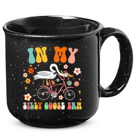 Groovy In My Silly Goose Era Funny Duck Saying Goose Meme 15oz Campfire Ceramic Mug