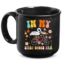 Groovy In My Silly Goose Era Funny Duck Saying Goose Meme 15oz Campfire Ceramic Mug