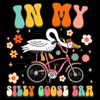 Groovy In My Silly Goose Era Funny Duck Saying Goose Meme 16 in Basic Backpack