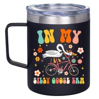 Groovy In My Silly Goose Era Funny Duck Saying Goose Meme 12oz Stainless Steel Coffee Mug