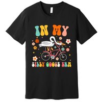 Groovy In My Silly Goose Era Funny Duck Saying Goose Meme Premium T-Shirt