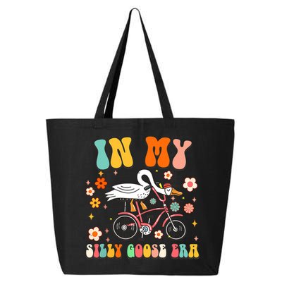 Groovy In My Silly Goose Era Funny Duck Saying Goose Meme 25L Jumbo Tote