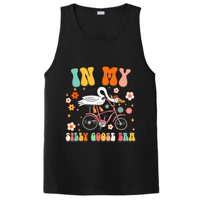 Groovy In My Silly Goose Era Funny Duck Saying Goose Meme PosiCharge Competitor Tank