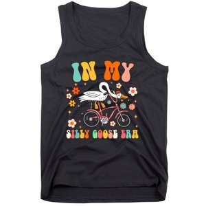 Groovy In My Silly Goose Era Funny Duck Saying Goose Meme Tank Top