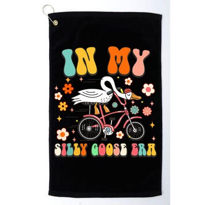 Groovy In My Silly Goose Era Funny Duck Saying Goose Meme Golf Towel