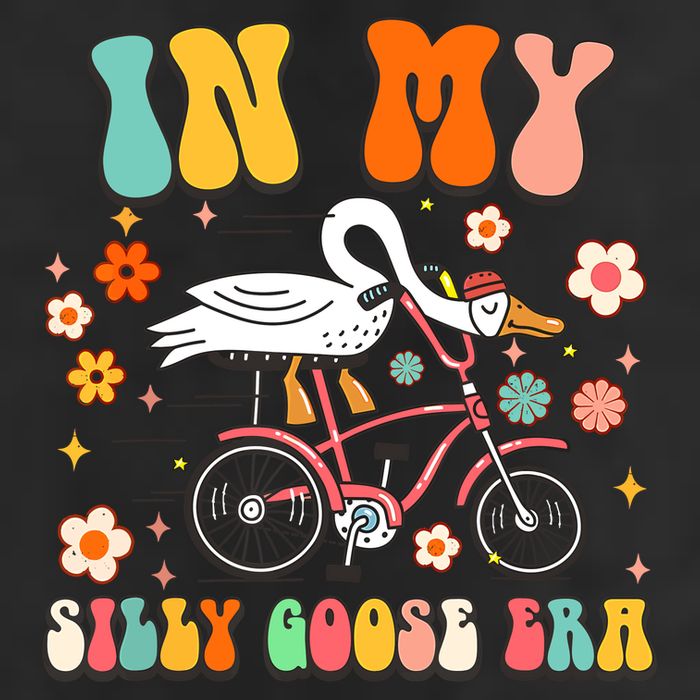 Groovy In My Silly Goose Era Funny Duck Saying Goose Meme Microfiber Hand Towel