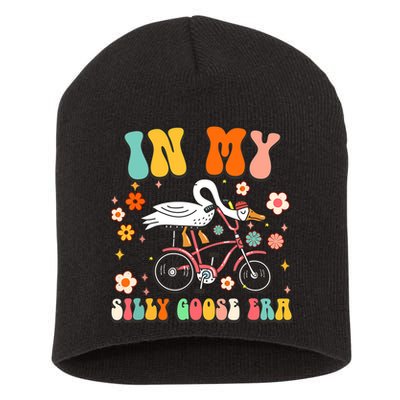 Groovy In My Silly Goose Era Funny Duck Saying Goose Meme Short Acrylic Beanie