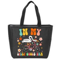 Groovy In My Silly Goose Era Funny Duck Saying Goose Meme Zip Tote Bag