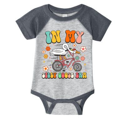 Groovy In My Silly Goose Era Funny Duck Saying Goose Meme Infant Baby Jersey Bodysuit