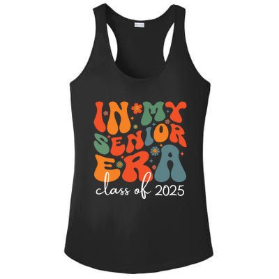 Groovy In My Senior Era Class Of 2025 Cute Graduation Party Ladies PosiCharge Competitor Racerback Tank