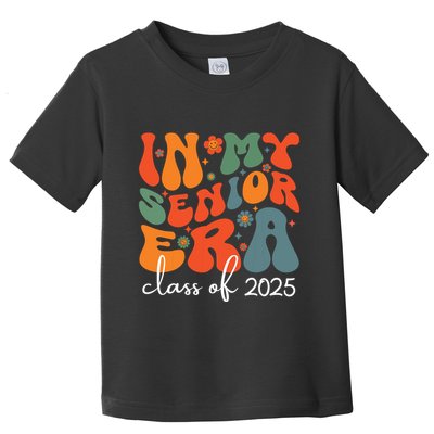 Groovy In My Senior Era Class Of 2025 Cute Graduation Party Toddler T-Shirt