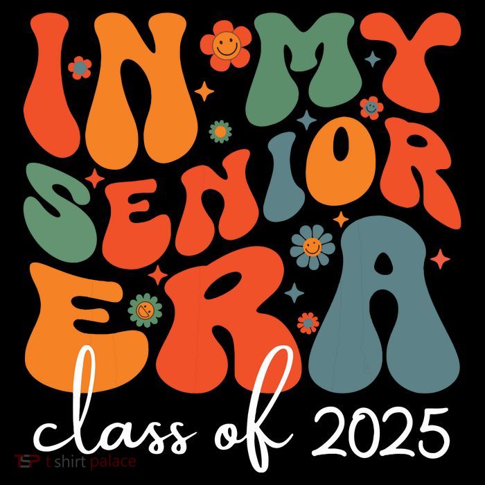 Groovy In My Senior Era Class Of 2025 Cute Graduation Party Toddler T-Shirt