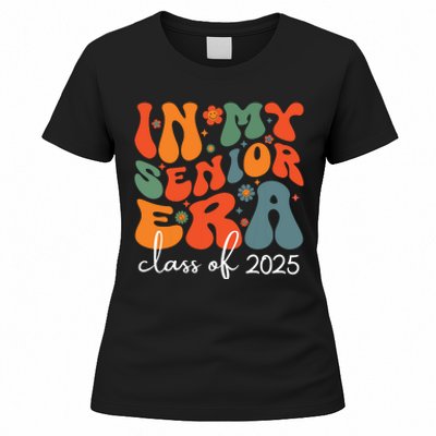 Groovy In My Senior Era Class Of 2025 Cute Graduation Party Women's T-Shirt