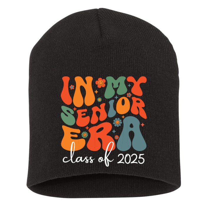 Groovy In My Senior Era Class Of 2025 Cute Graduation Party Short Acrylic Beanie