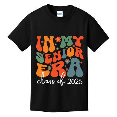 Groovy In My Senior Era Class Of 2025 Cute Graduation Party Kids T-Shirt