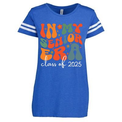 Groovy In My Senior Era Class Of 2025 Cute Graduation Party Enza Ladies Jersey Football T-Shirt