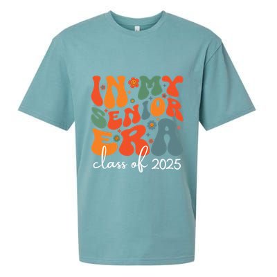 Groovy In My Senior Era Class Of 2025 Cute Graduation Party Sueded Cloud Jersey T-Shirt
