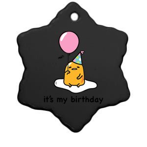 Gudetama It's My Birthday Ceramic Star Ornament