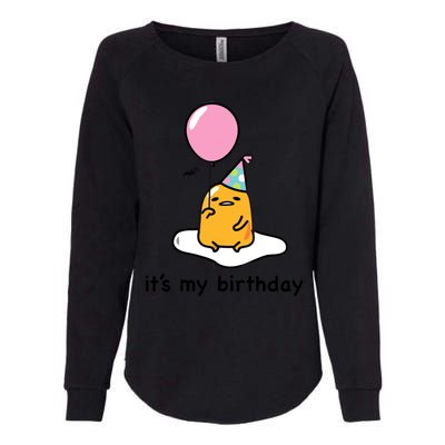 Gudetama It's My Birthday Womens California Wash Sweatshirt