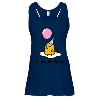 Gudetama It's My Birthday Ladies Essential Flowy Tank