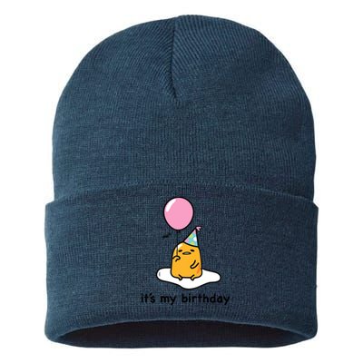 Gudetama It's My Birthday Sustainable Knit Beanie