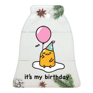 Gudetama It's My Birthday Ceramic Bell Ornament