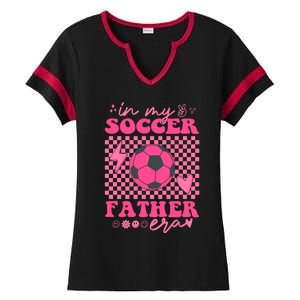 Groovy In My Soccer Father Era Matching Family Cool Gift Ladies Halftime Notch Neck Tee