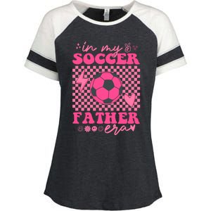 Groovy In My Soccer Father Era Matching Family Cool Gift Enza Ladies Jersey Colorblock Tee