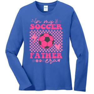 Groovy In My Soccer Father Era Matching Family Cool Gift Ladies Long Sleeve Shirt