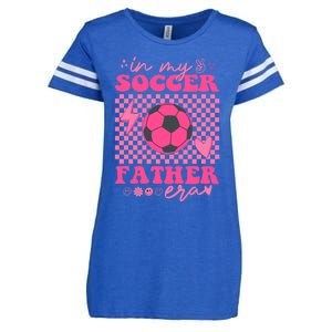 Groovy In My Soccer Father Era Matching Family Cool Gift Enza Ladies Jersey Football T-Shirt