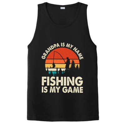 Grandpa Is My Name Fishing Is My Game PosiCharge Competitor Tank