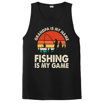 Grandpa Is My Name Fishing Is My Game PosiCharge Competitor Tank