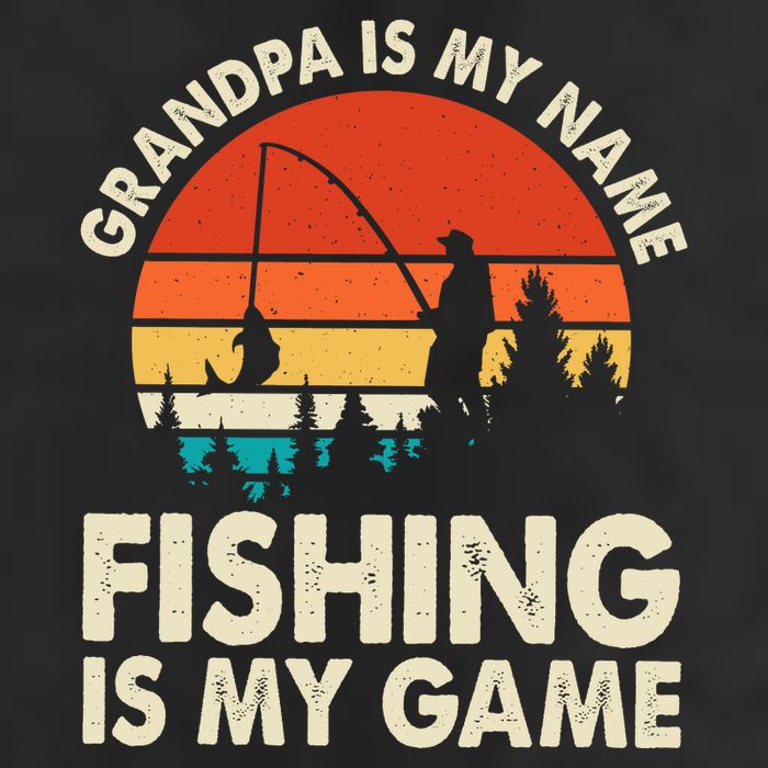 Grandpa Is My Name Fishing Is My Game Microfiber Hand Towel