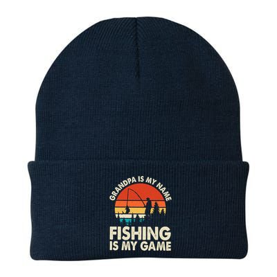 Grandpa Is My Name Fishing Is My Game Beanie