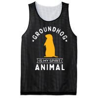 Groundhog Is My Spirit Animal Funny Woodchuck Mesh Reversible Basketball Jersey Tank