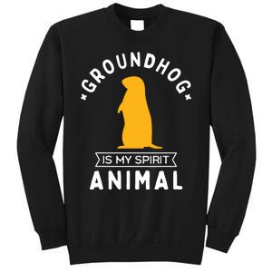 Groundhog Is My Spirit Animal Funny Woodchuck Tall Sweatshirt