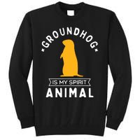 Groundhog Is My Spirit Animal Funny Woodchuck Tall Sweatshirt