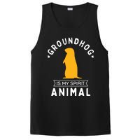 Groundhog Is My Spirit Animal Funny Woodchuck PosiCharge Competitor Tank