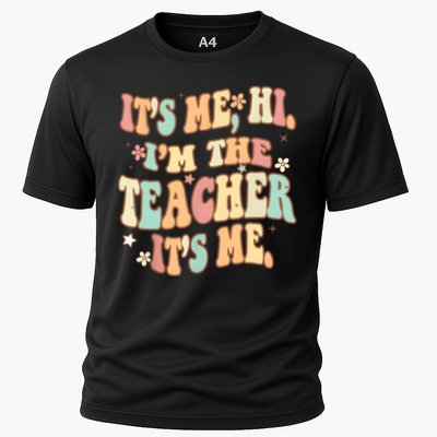 Groovy Its Me Hi Im The Teacher It’s Me Funny Teacher Quote Performance Shirt