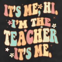 Groovy Its Me Hi Im The Teacher It’s Me Funny Teacher Quote Adult Drive Performance Visor