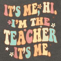 Groovy Its Me Hi Im The Teacher It’s Me Funny Teacher Quote Cotton Canvas Backpack