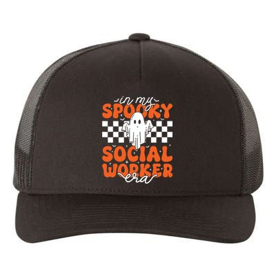 Groovy In My Spooky Social Worker Era Cute Ghost Halloween Yupoong Adult 5-Panel Trucker Hat