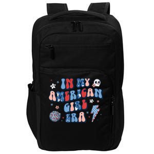 Groovy In My American Girl Era Retro 4th Of July Fourth Gift Impact Tech Backpack