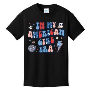 Groovy In My American Girl Era Retro 4th Of July Fourth Gift Kids T-Shirt