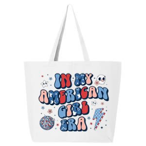 Groovy In My American Girl Era Retro 4th Of July Fourth Gift 25L Jumbo Tote