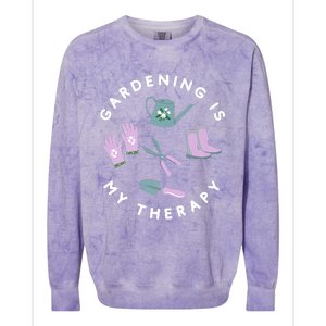 Gardening Is My Therapy Premium Colorblast Crewneck Sweatshirt